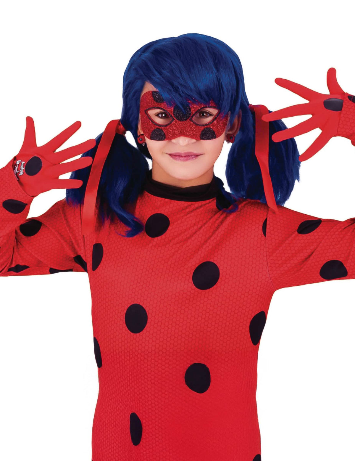 rukavice Ladybug™ pro dítě červené s černými puntíky
