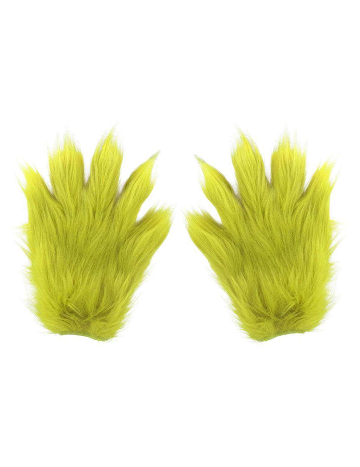 Gants poilus le Grinch™ pour adulte verts à longs poils