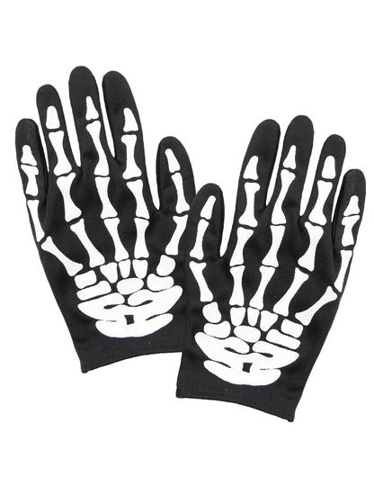 Halloweenské rukavice s kostlivci pro dospělé