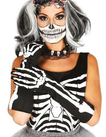 Dámské skeletové rukavice