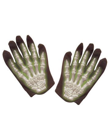 Halloweenské dětské fosforeskující kostlivé rukavice