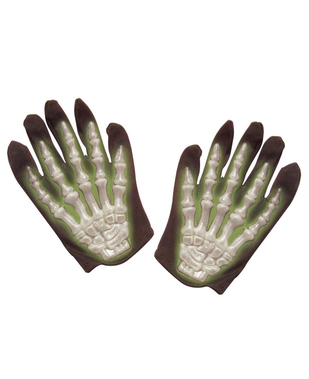 Halloweenské dětské fosforeskující kostlivé rukavice