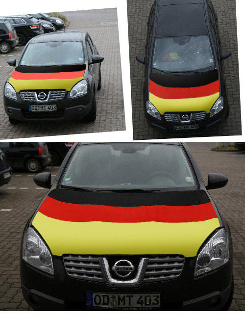 Kryt na kapotu motoru ve stylu německé vlajky černo-červeno-zlatý 