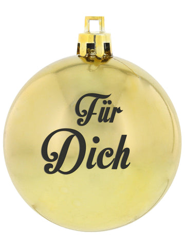 Boule de Noël Für Dich pour décoration couleur or