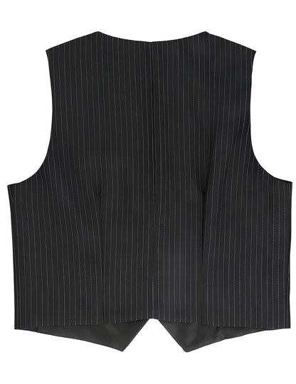 Černá pruhovaná vesta
