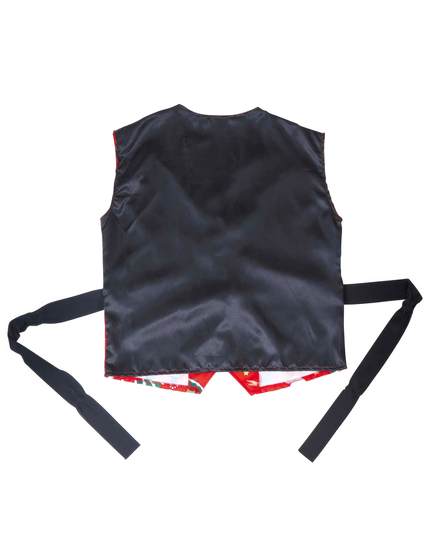 Červená vesta pro dospělé s vánočními vzory