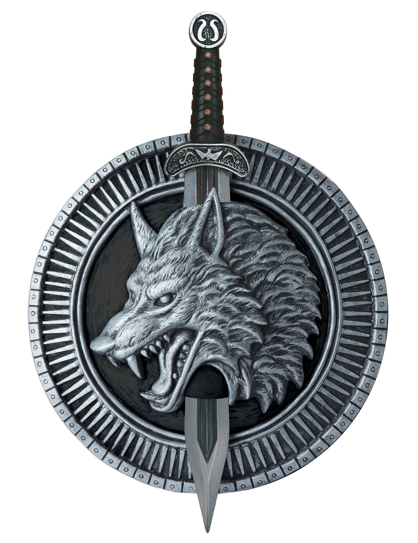Glaive a Warrior Shield s dospělým vlkem