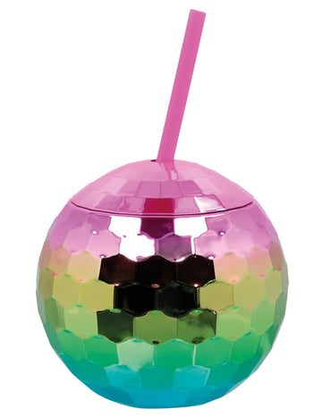 Sklenice s duhovou disco koulí 600 ml