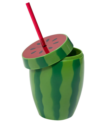 Gobelet pastèque avec paille