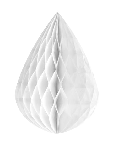 Bílý papírový kapkový vzor 12,5 cm