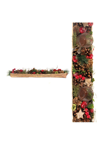 Velký tradiční svícen s šiškami 45 cm 