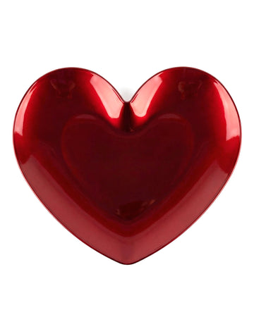 Červená plastová prezentační deska srdce 35.4 cm