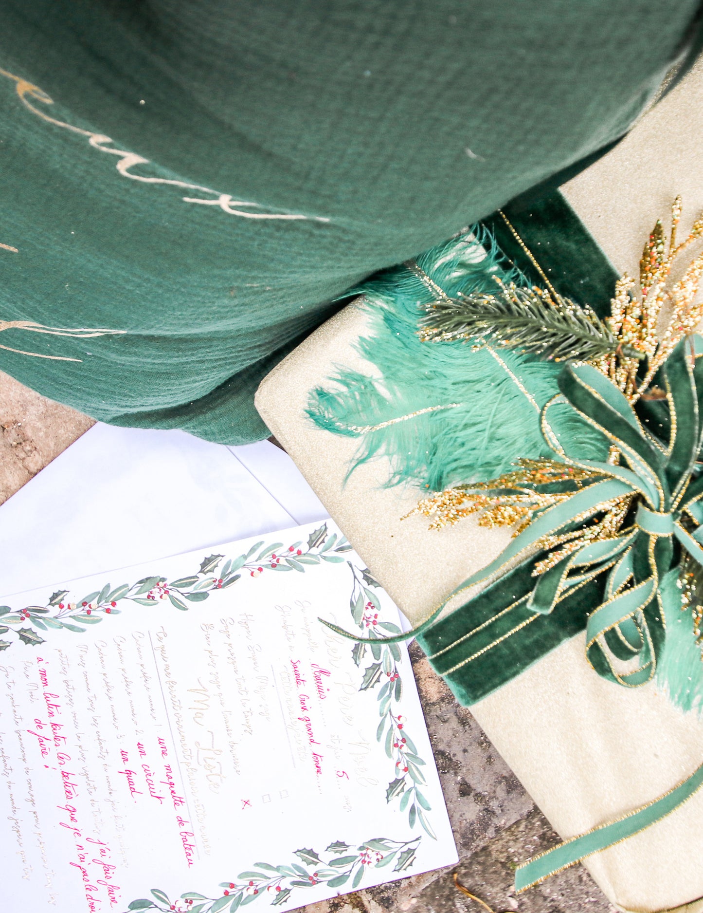 Velký dopis Ježíškovi s tradiční elegantní obálkou 21 x 28,5 cm s květinovým motivem