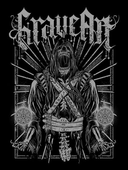 GraveArt Scythe Dámské dlouhé černé tílko 