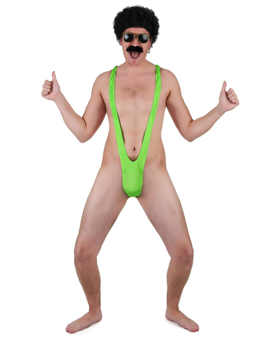 Mankini pro muž neon zelená