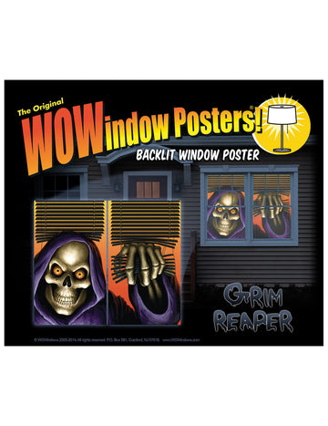 Halloweenský plakát s dekorací okna 36x60cm