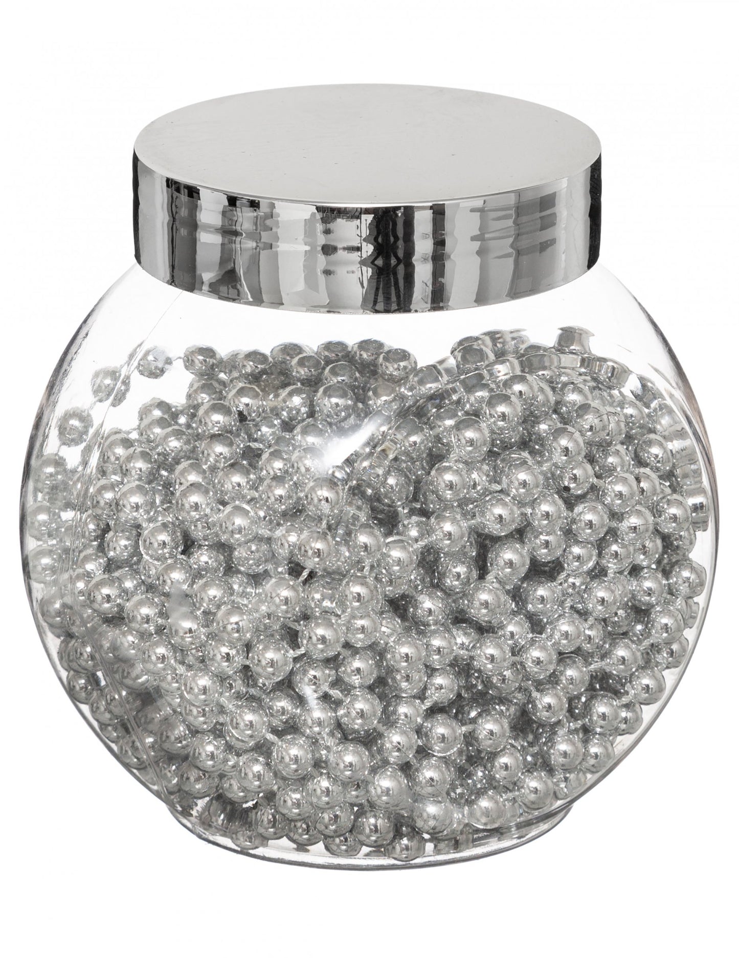 Věnec ze stříbrných perel 6 m stolní dekorace