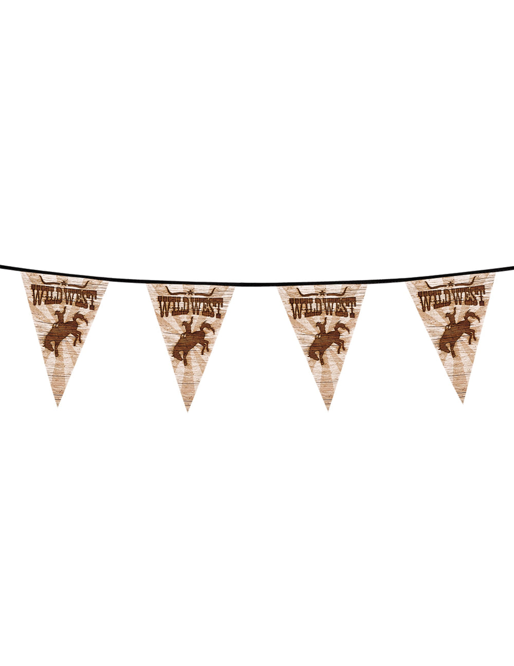 Dimensions d'un fanion de la guirlande fanions Western Wild West