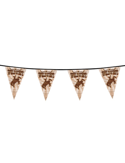 Dimensions d'un fanion de la guirlande fanions Western Wild West
