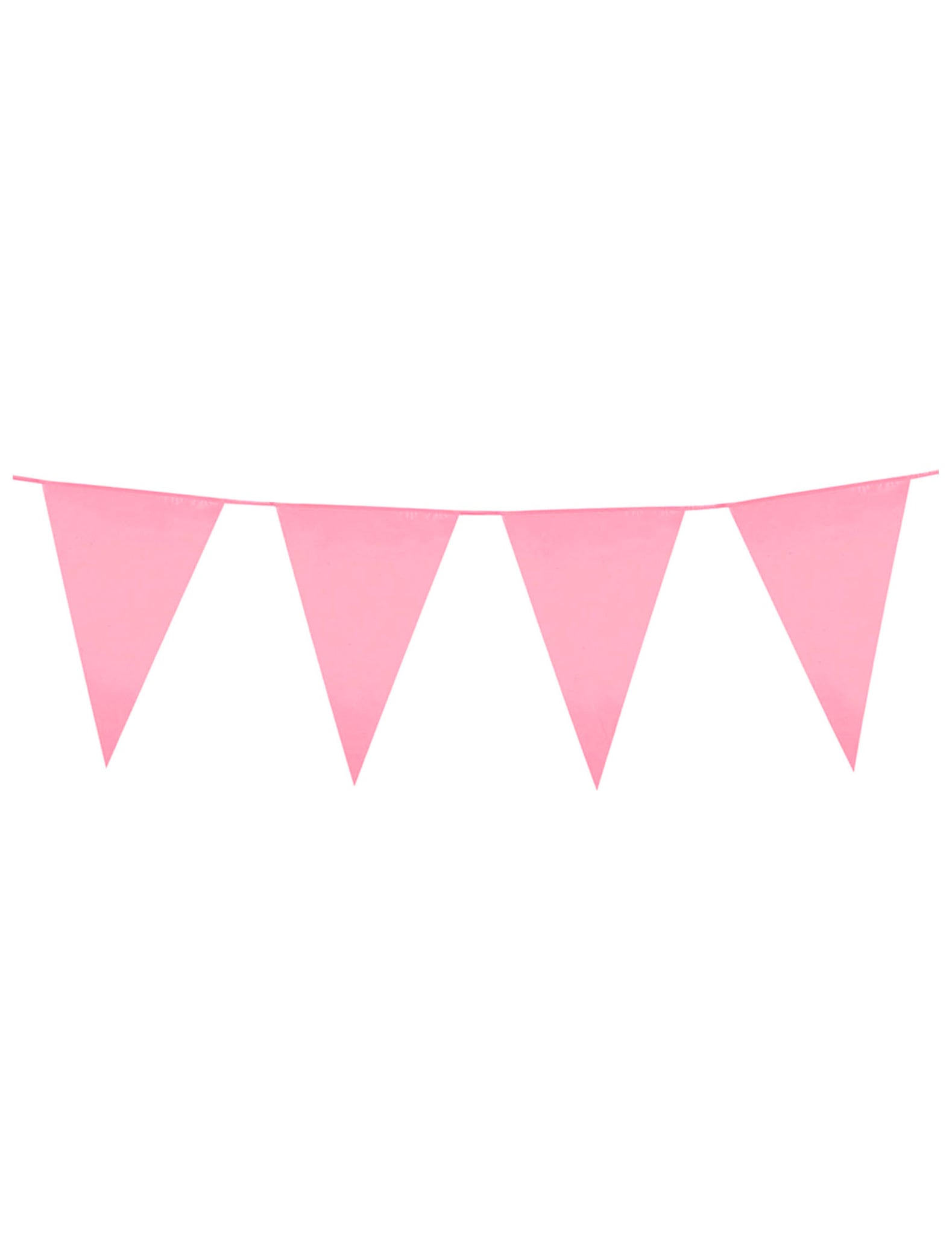 Guirlande à fanions pour fête rose de 10m