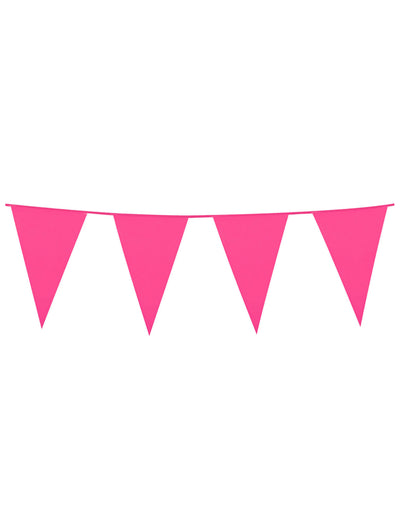 Guirlande à fanions fuchsia pour fête rose fuchsia