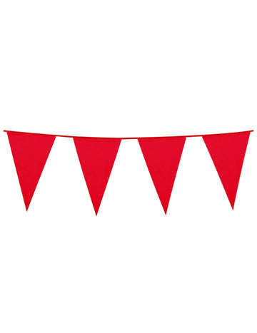 10m červená girlanda s praporky