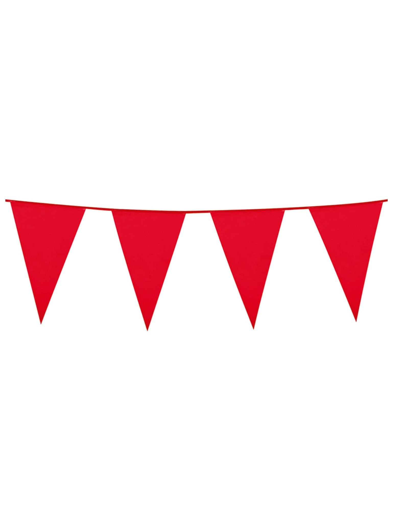 Guirlande à fanions pour fête rouge de 10m