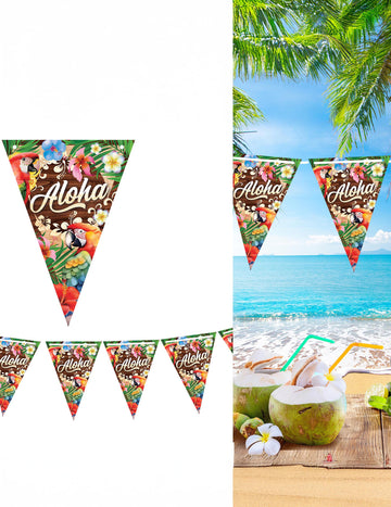 Guirlande à fanions Aloha Hawaï 3 m