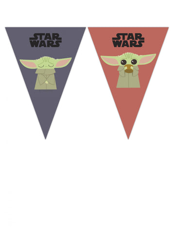 Kartonová zavazadla s motivem Mandalorianského malého Yody 2,3 m