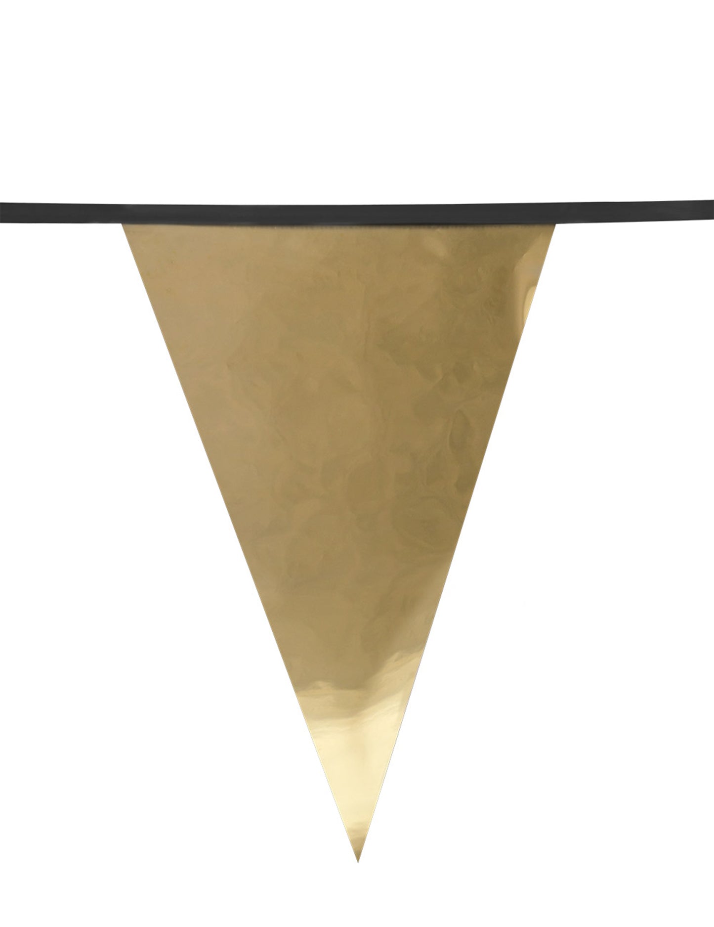 4 m metalická černá a zlatá vlaječková girlanda