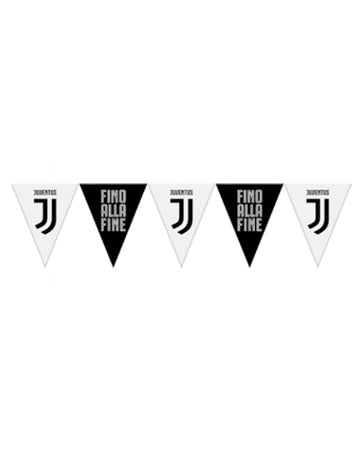 Juventus Černobílá plastová vlaječka girlanda 320 cm