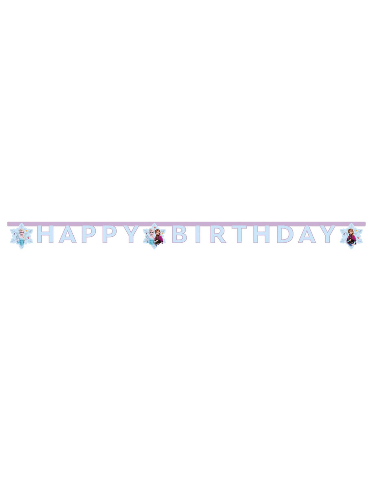 Artikulovaná girlanda Happy Birthday Ledové království Frozen Idyllic Wonder pro dítě modrá a lila