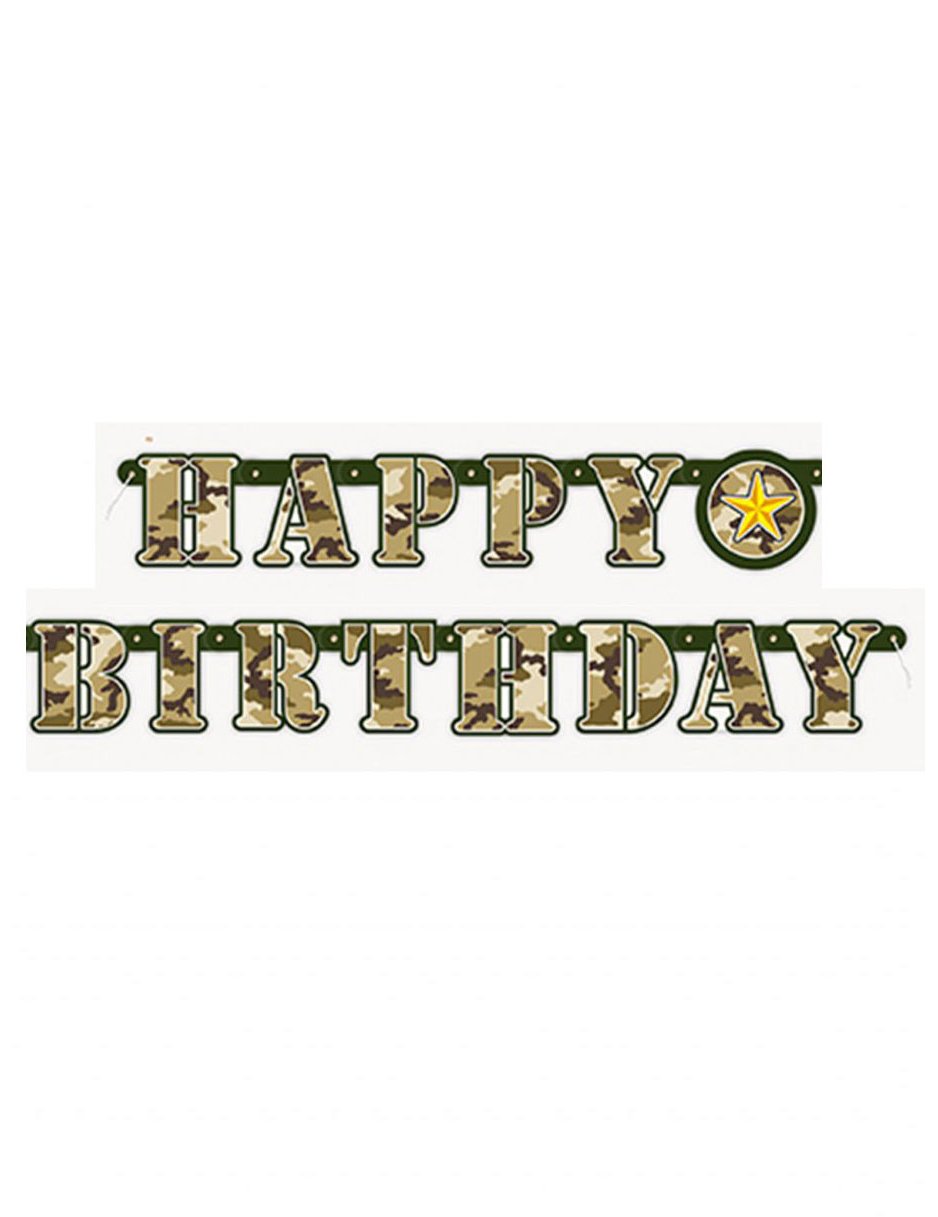 Kloubová girlanda k narozeninám pro vojáky 1,6 metru