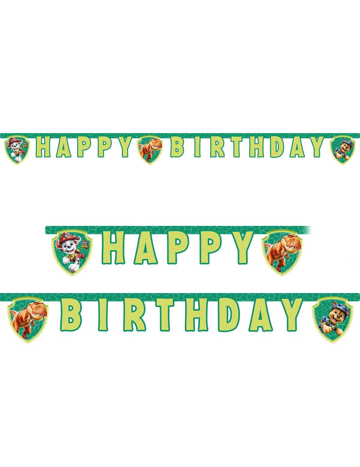 Kloubový nápis Happy Birthday Tlapková patrola™ Dino movie 200 cm
