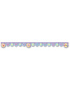 Guirlande articulée Happy Birthday Peppa Pig violette et bleu pastel