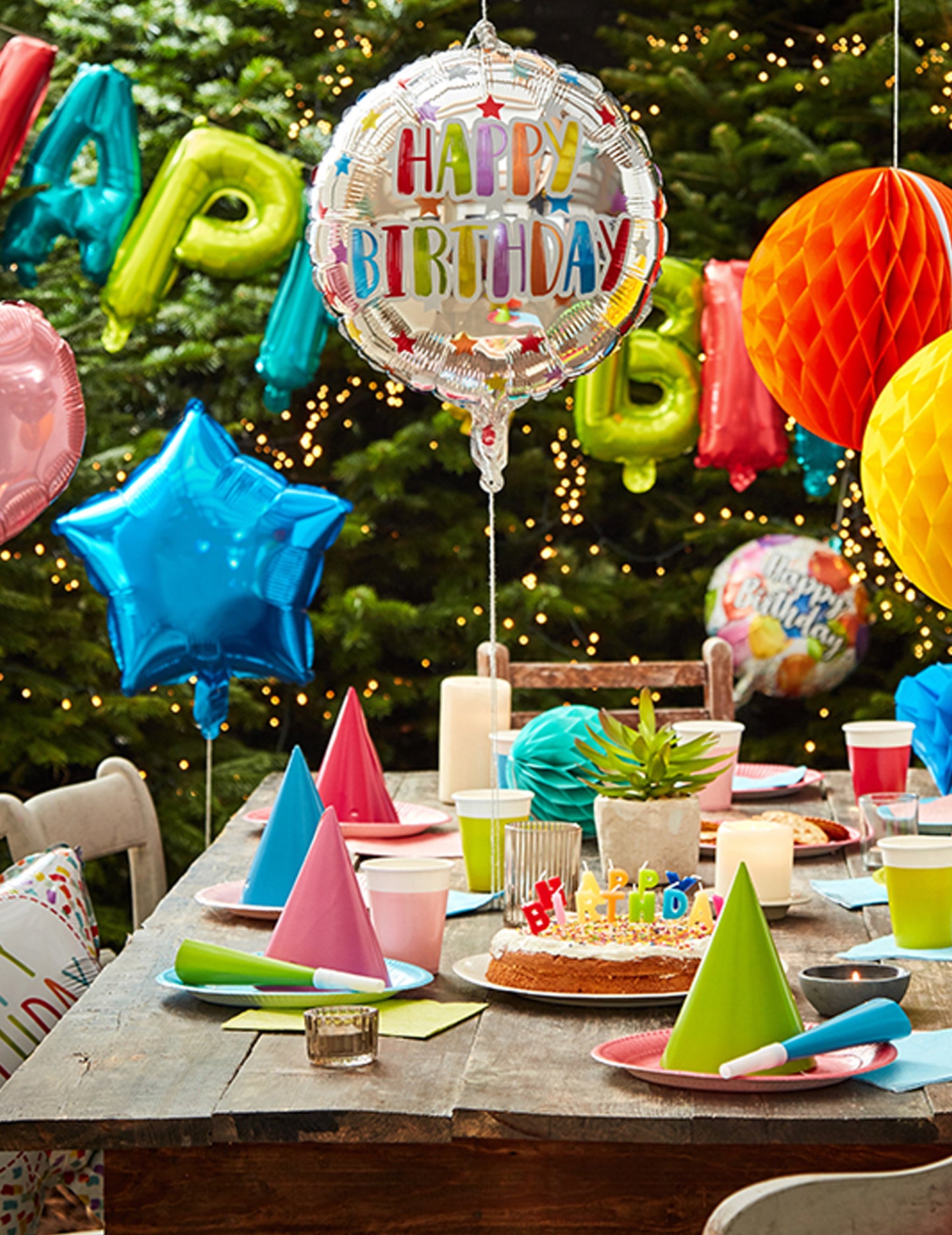 Guirland Aluminium Ballons všechno nejlepší k narozeninám vícebarev 41 cm