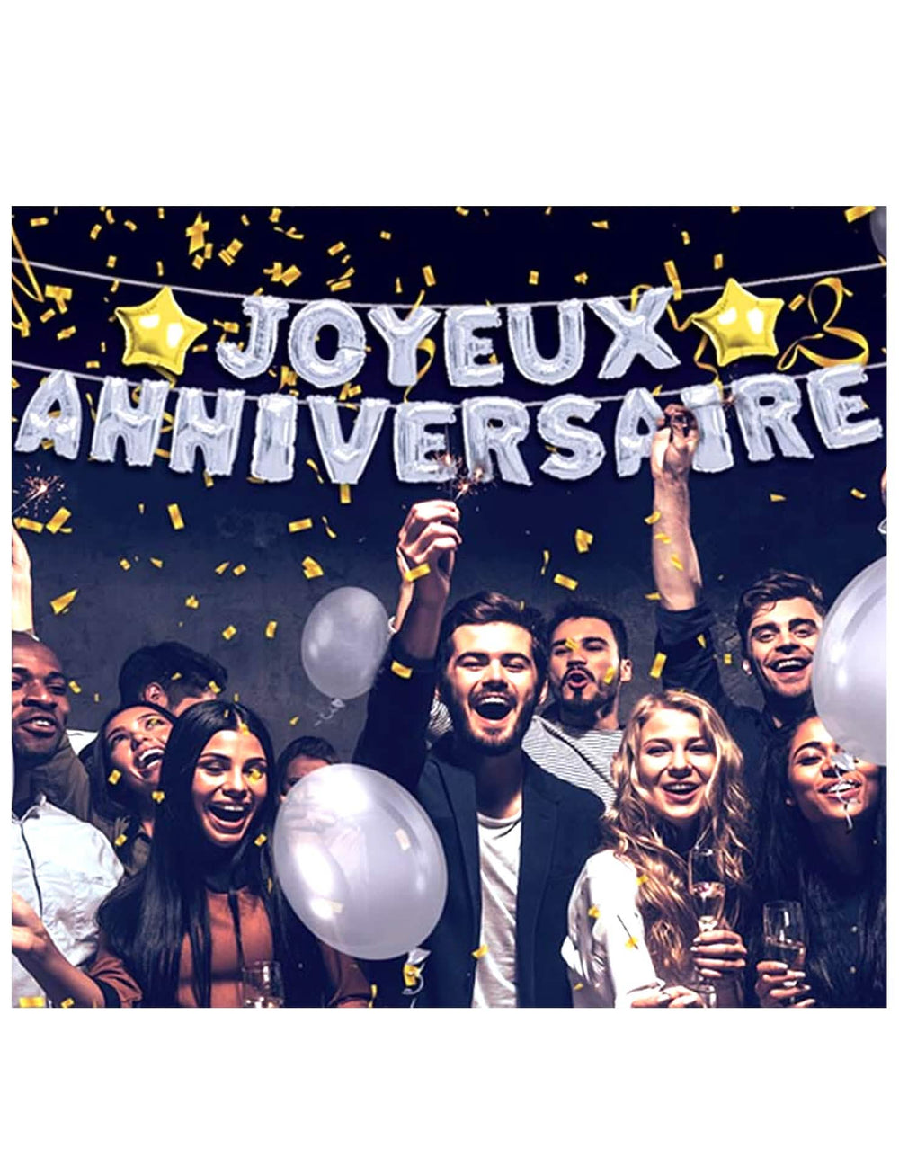 Scénář girlandy balónků Stříbrné narozeniny Joyeux
