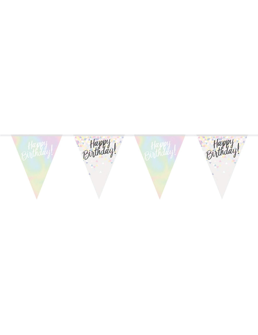 Plastová praporková girlanda Happy Birthday k narozeninám duhová pastelová