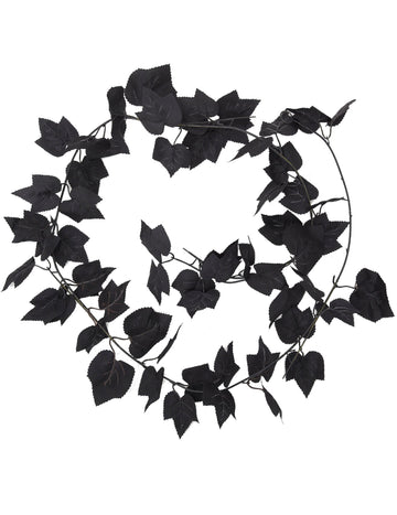 Girlanda z černých javorových listů 1,8m Halloweenská dekorace