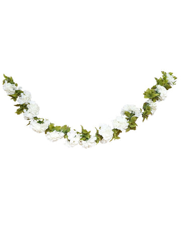 Girlanda z bílých hortenzií 220 cm