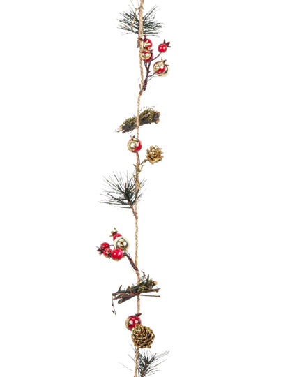 Girlanda z šišek a bobulí 120 cm 