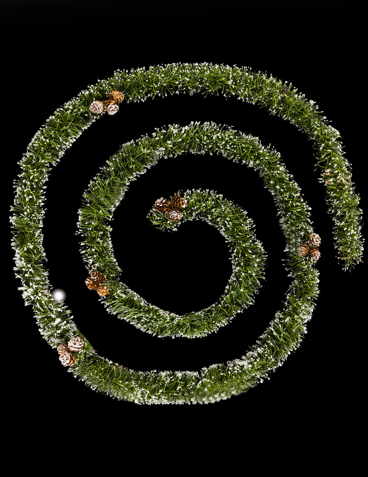Věnec ze zelené jedle a šišky 2,70 m přírodní dekorace