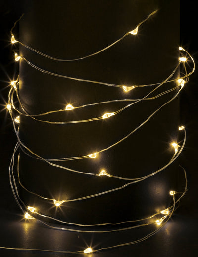 Guirlande de sapin lumineuse à 100 micro led blanc chaud