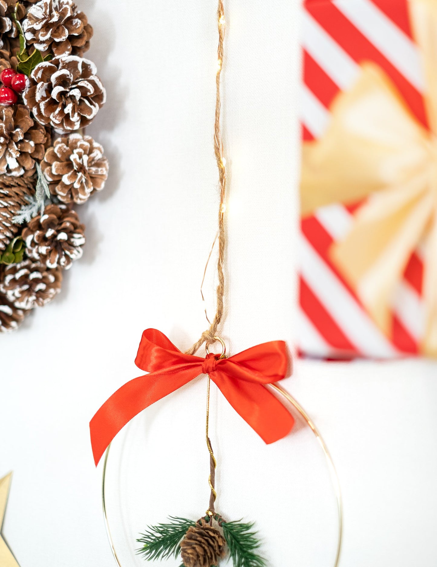 10m teple bílá vánoční girlanda na stromeček