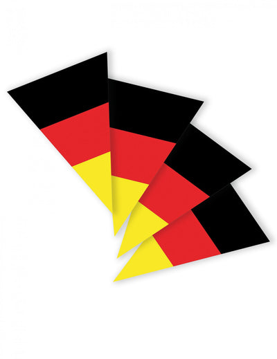 Guirlande de drapeaux Allemagne pour fête noir rouge jaune 5 mètres