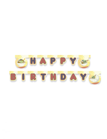 Všechno nejlepší k narozeninám Baby Yoda Mandalorian kartonová girlanda 2m