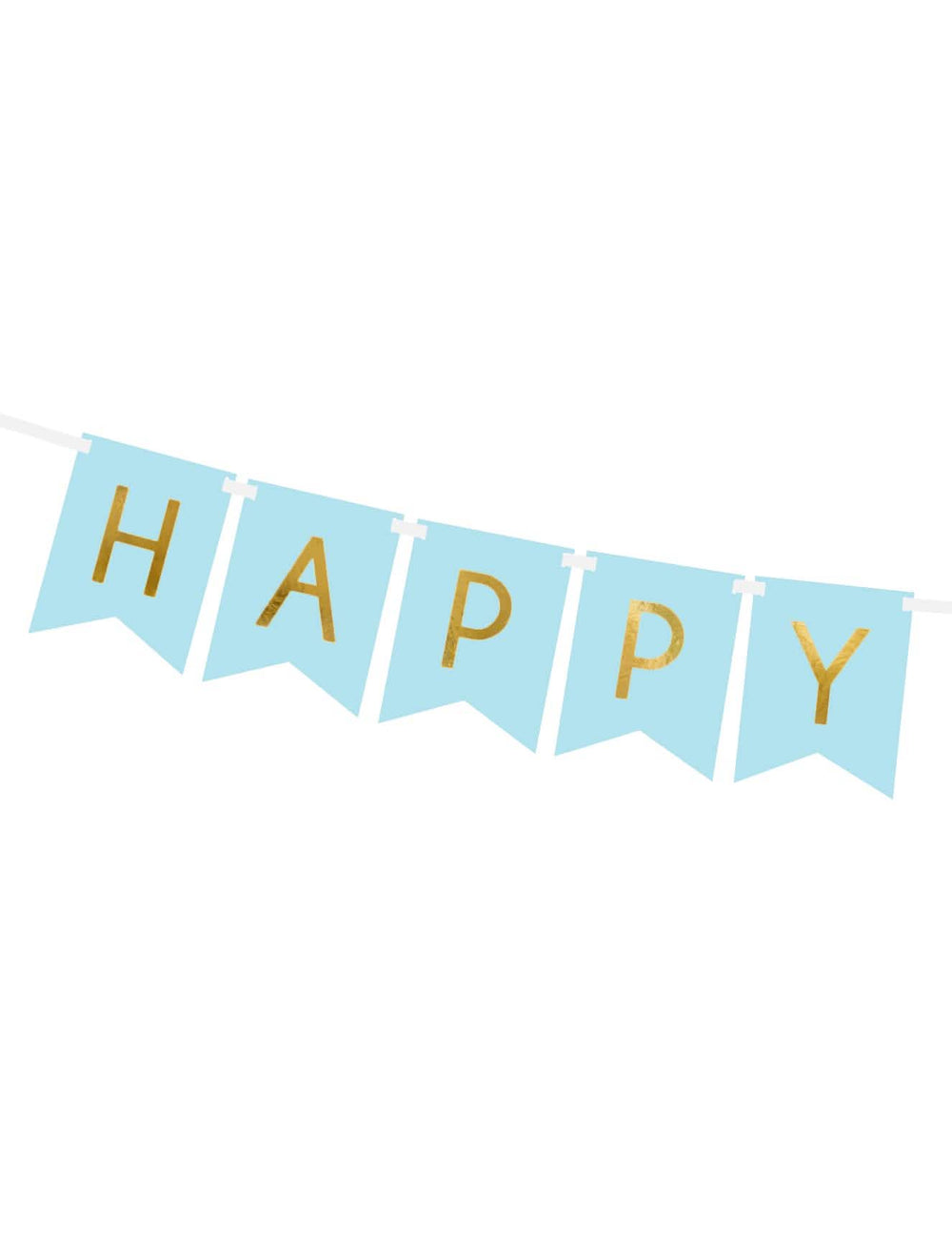 Detail písmena Happy z papírové girlandy Happy Birthday k narozeninám