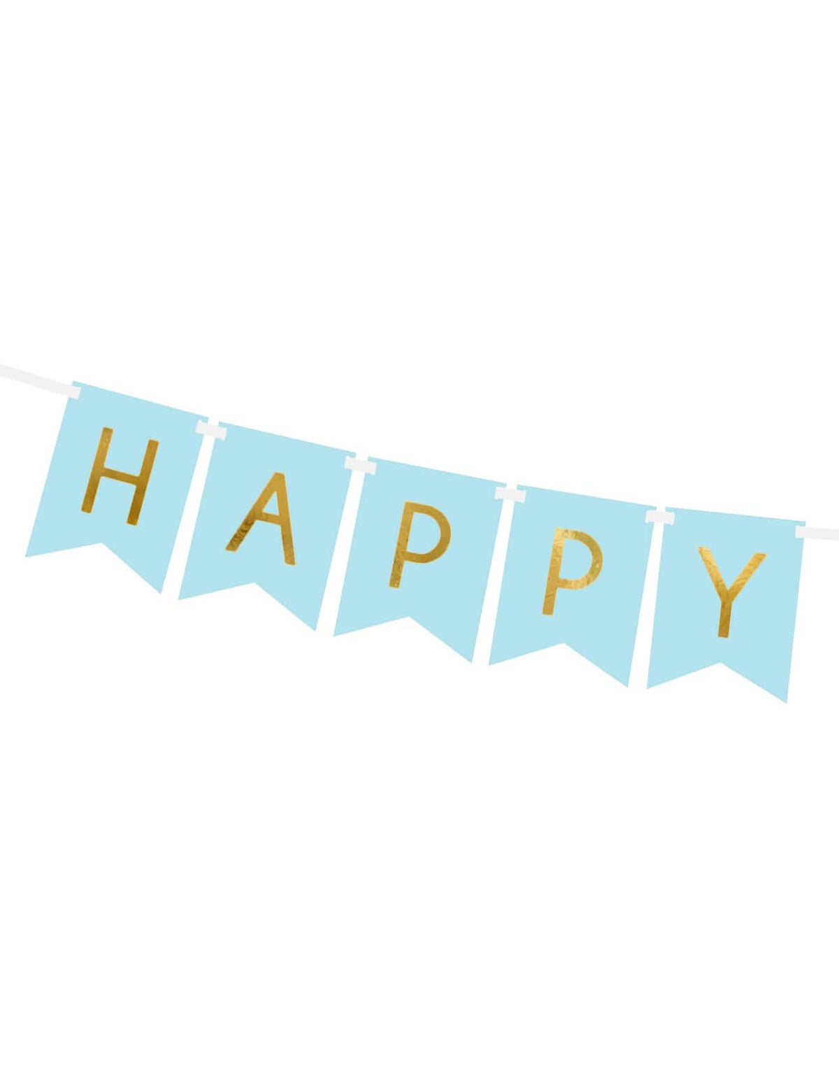 Detail písmena Happy z papírové girlandy Happy Birthday k narozeninám