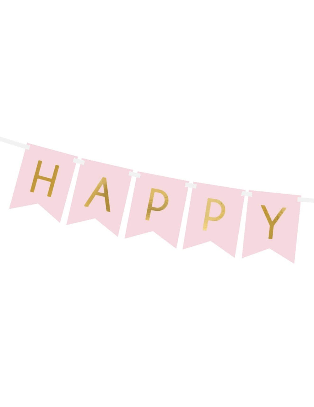 Detail slova HAPPY z kartonového girlandu Happy Birthday