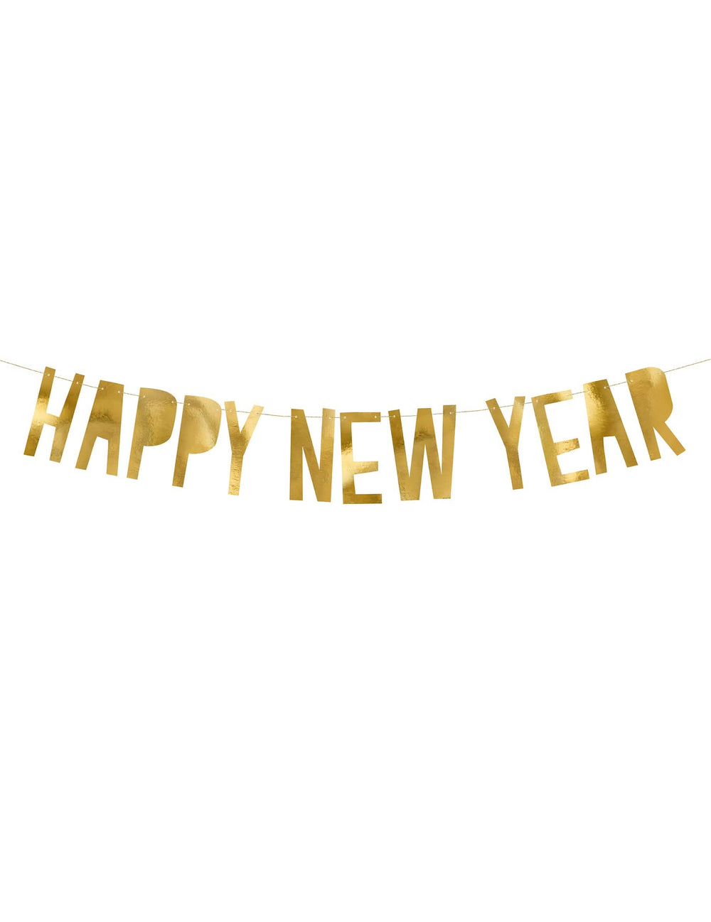 Kartonová girlanda Happy New Year pro zlatou párty dekoraci